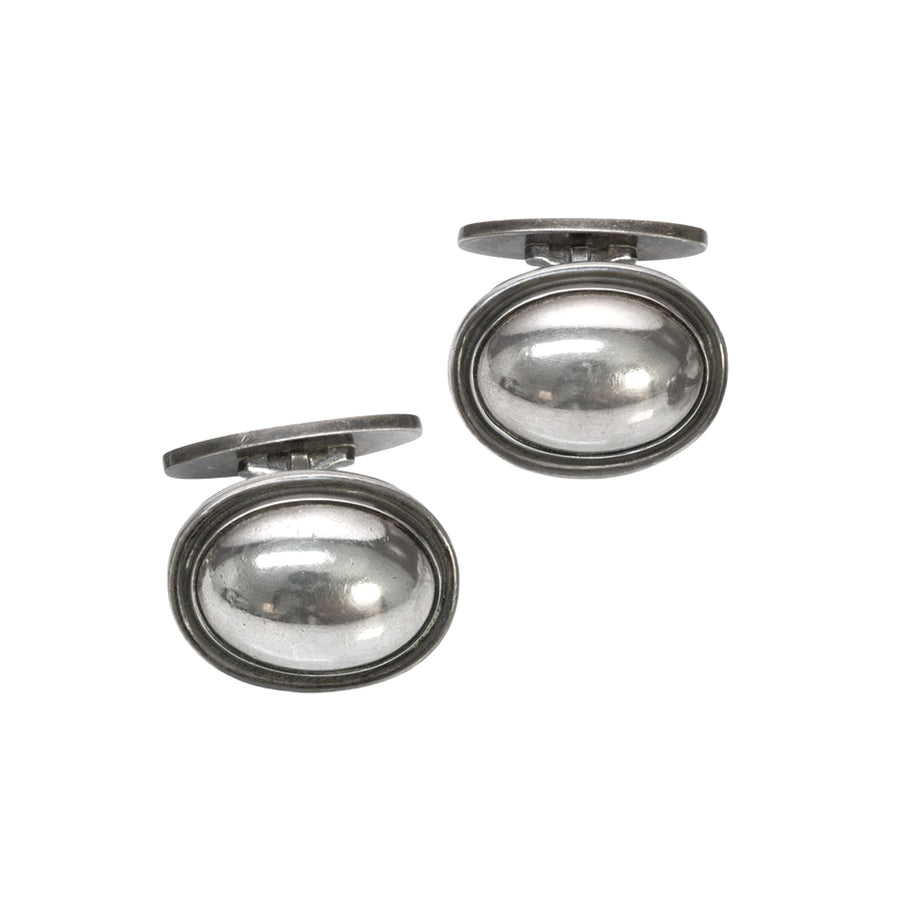 Georg Jensen #44A Domed Silver Cufflinks